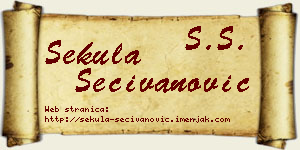 Sekula Sečivanović vizit kartica